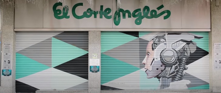 El Corte Inglés se convierte en lienzo de graffiti