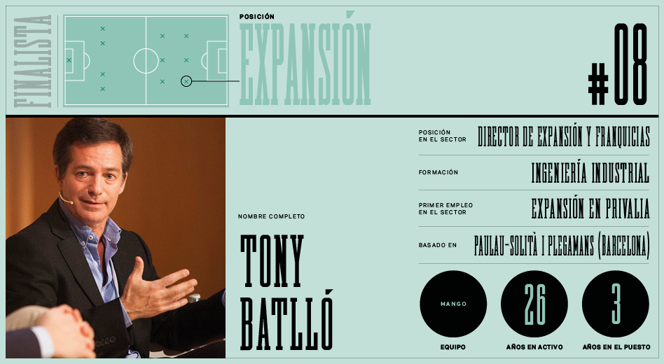 Tony Batlló es uno de los candidatos a mejor director de expansión de la moda española.