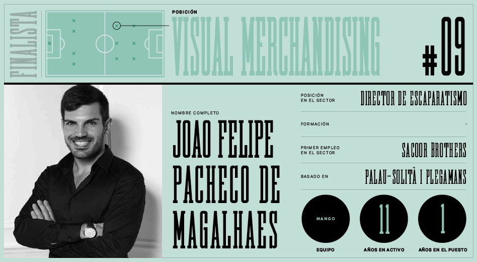Joao Felipe Pacheco es uno de los finalistas al mejor responsable de visual merchandising.