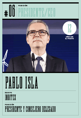 Pablo Isla, presidente y consejero delegado de Inditex El Once de la Moda: el ‘dream team’ de la moda en España
