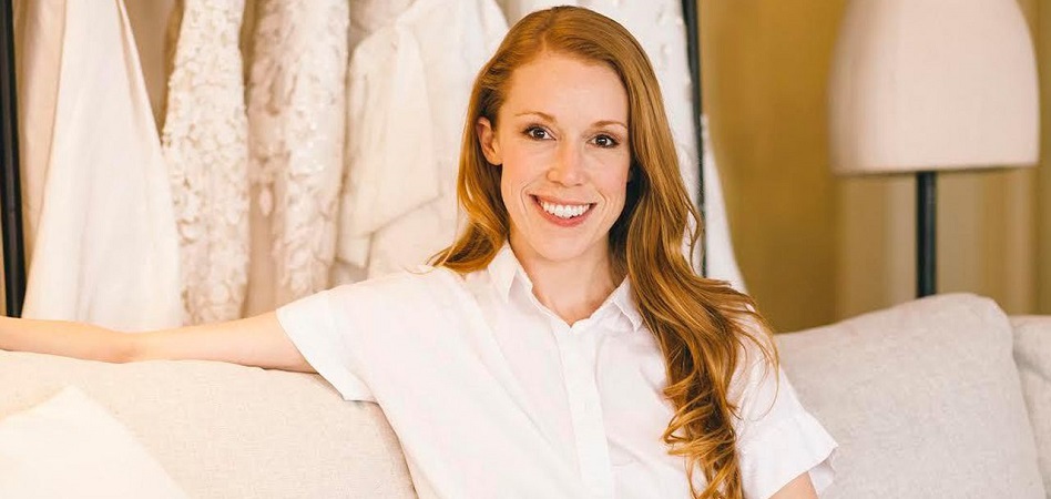 Leslie Voorhees Means, fundadora de Anomalie. Los vestidos de la firma cuestan alrededor de 1.400 dólares y se entregan en ocho meses