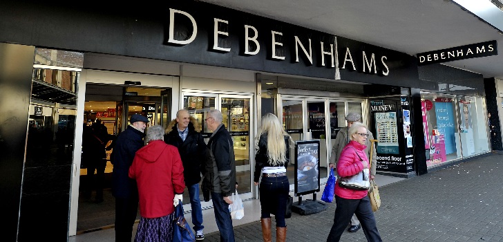 Tienda de Debenhams. Debenhams entra en concurso con una deuda de más de 600 millones