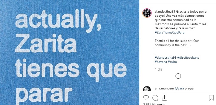 &ldquo;Actually, Zarita tienes que parar&rdquo; o c&oacute;mo hacer viral la denuncia por plagio