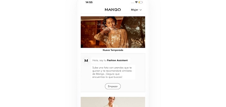 Imagen de la nueva funcionalidad de la aplicación de Amazon Mango, más ‘techie’: lanza el reconocimiento de imagen en su ‘app’