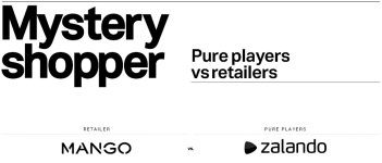 Mystery Shopper ‘pure players’ vs retailers: Mango vs Zalando